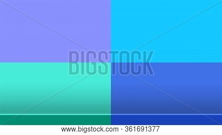 Background Mosaic Purple Blue Tone And Display Shelf Products Present, Pastel Square Frame Wall And 