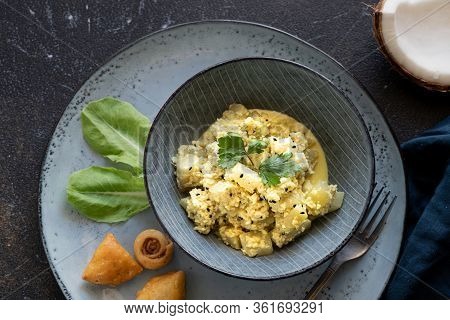Oriental Food - Traditional Indian Vegetarian Dish Of Bottle Gourd Vegetable Or Doodhi Called Lauki 
