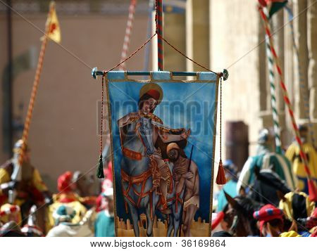 Arezzo - roční středověký festival nazvaný Saracen klání