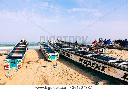 Kayar, Senegal - November 14, 2019: Traditional Fishing Village Of Kayar, Senegal. West Africa.