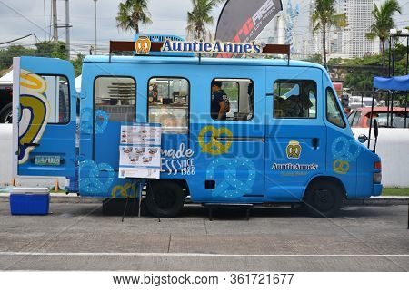 Pasay, Ph - July 28: Auntie Anne's Food Mobile At Bumper To Bumper Prime Car Show On July 28, 2019 I