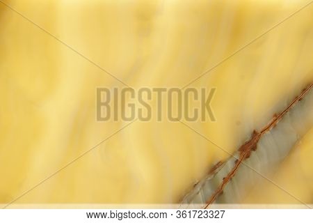 Yellow Polished Natural Stone With A Strip, Backlit, Called Onyx