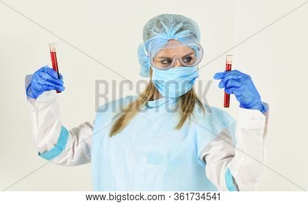 Molecular Methods Leverage Polymerase Chain Reaction. Test Tubes Blood Samples. Laboratory Testing R