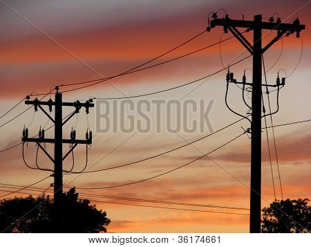 Power Line Sillhouette