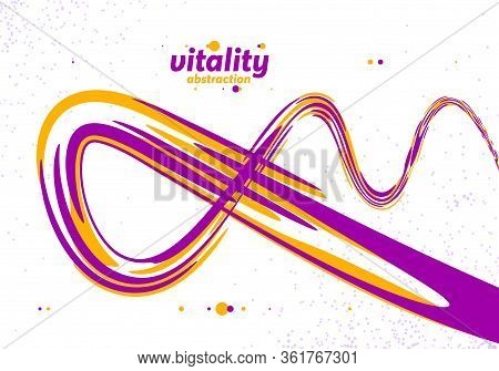 Flowing Fluid 3d Dimensional Abstract Vector Shape, Dynamic Design Element Background, Energy Flowin