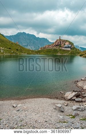The Volaia Lake In A Cloudy Summer Day