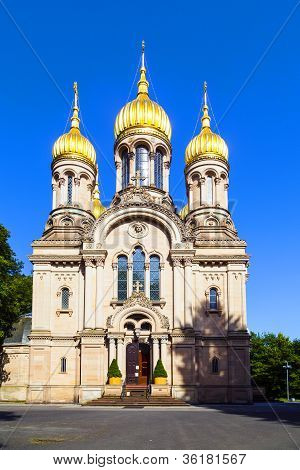 Russische orthodoxe kapel Wiesbaden, Duitsland