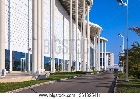 Sochi, Russia - September 1, 2014: New Modern Building Of The Main Olympic Media Center Is Now The V