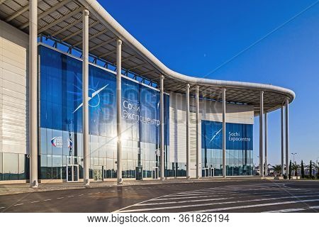 Sochi, Russia - September 1, 2014: New Modern Building Of The Main Olympic Media Center Is Now The V
