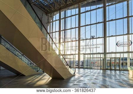 Sochi, Russia - September 1, 2014: New Modern Building Of The Main Olympic Media Center Is Now The V