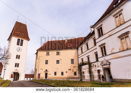 Castle Seggau In Leibnitz. Famous Hotel To Visit In Styria, Austria. Tourist Spot.