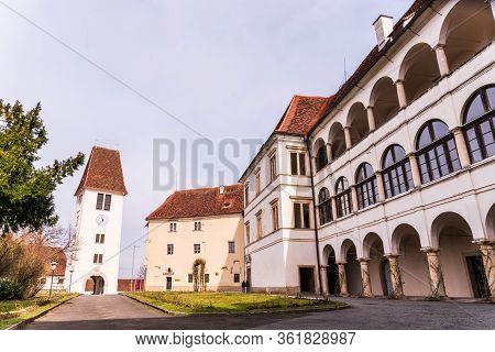 Castle Seggau In Leibnitz. Famous Hotel To Visit In Styria, Austria. Tourist Spot.