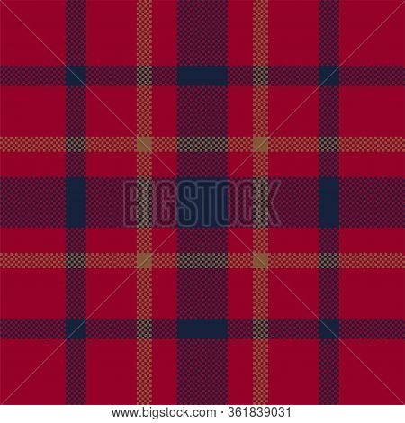 Pixel Background Vector Design. Modern Seamless Pattern Plaid. Square Texture Fabric. Tartan Scottis