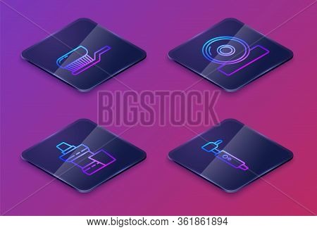 Set Isometric Line Toothbrush With Toothpaste, Mouthwash Plastic Bottle, Otolaryngological Head Refl