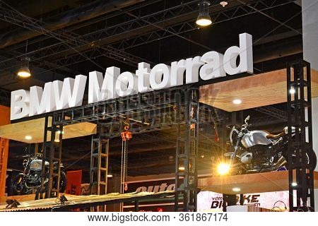 Pasay, Ph - Apr 23: Bmw Motorrad Motorcycle Sign At Trans Sport Show On April 23, 2017 In Pasay, Phi
