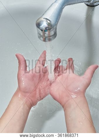 Wash Hands With Soap. Coronavirus Protect. Covid-2019 Prevention