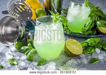 Basil Smash Gin Cocktail