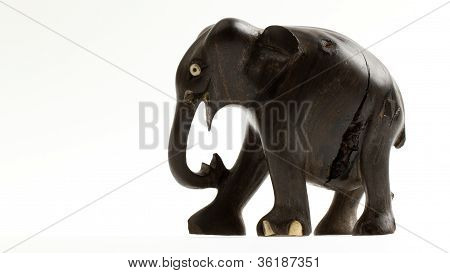 Very Old Ivory Statue Of An Elephant