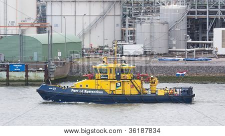 Dutch Coast Guard Ship In Rotterdam