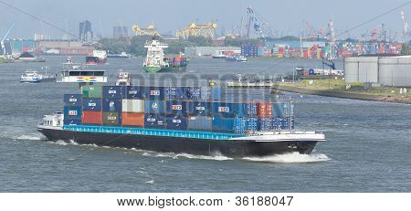 Containers On A Containership