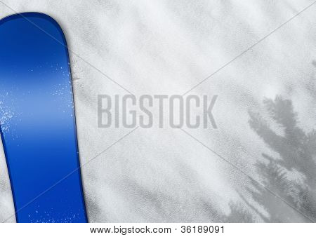 Snowboard ve sněhu
