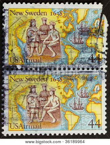 Usa - Circa 1985: Stamp Printed In The Usa