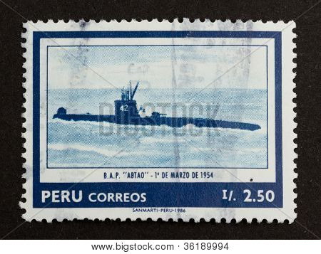 Peru - 1986: Stamp Printed In The Peru
