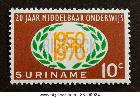 Suriname - Circa 1970: Stamp Printed In Suriname