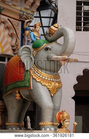 MUMBAI, INDIA - FEBRUARY 13, 2020: Babu Amichand Panalal Adishwarji Jain temple, Mumbai