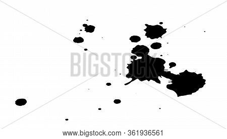 Black Ink Splashes. Royalty High-quality Free Best Stock Photo Image Of Black Blots And Ink Splashes