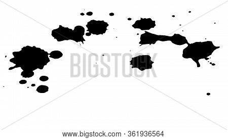 Black Ink Splashes. Royalty High-quality Free Best Stock Photo Image Of Black Blots And Ink Splashes