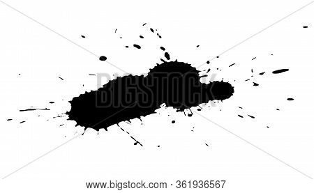 Black Ink Splashes. Royalty High-quality Free Best Stock Photo Image Of Black Blots And Ink Splashes