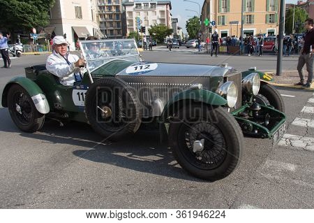 Brescia, Italy - May 19 2018: Invicta S 1933 Is An Old Racing Car In Rally Mille Miglia 2018, Live S