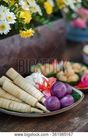Indonesian Traditional Snacks Served For Garden Parties.
