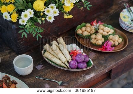 Indonesian Traditional Snacks Served For Garden Parties.