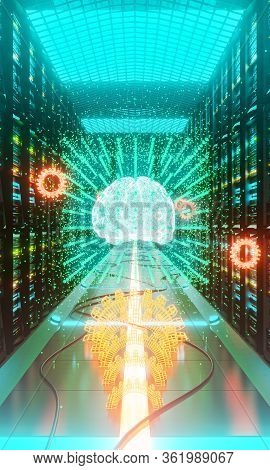 Big Data An Ai Learning Concept In Server Center