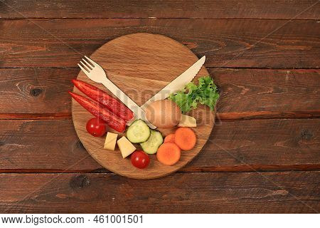 Healthy Breakfast With Ingredients, Intermittent Fasting. Diet Food Concept, Healthy Organic Food Fo