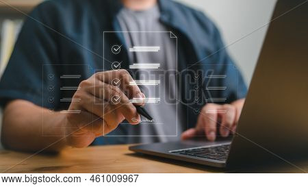 Online Business Contract Electronic Signature, E-signing, Digital Document Management, Paperless Off