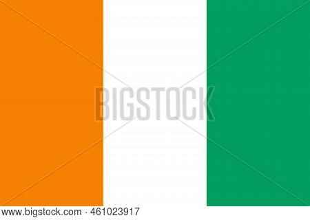 Ivory Coast Vector Flag. Aftrican Country Symbol