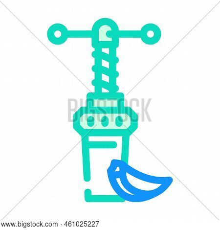 Garlic Press Color Icon Vector. Garlic Press Sign. Isolated Symbol Illustration