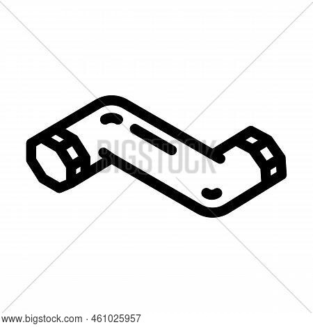 Hex Key Assembly Furniture Line Icon Vector. Hex Key Assembly Furniture Sign. Isolated Contour Symbo