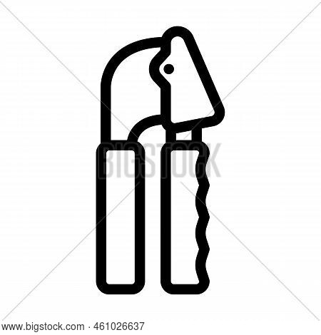 Garlic Press Kitchen Line Icon Vector. Garlic Press Kitchen Sign. Isolated Contour Symbol Black Illu