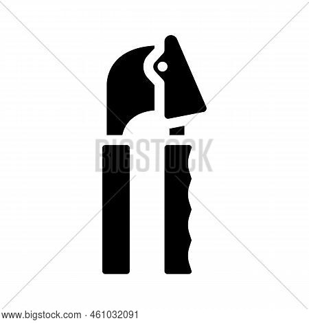 Garlic Press Kitchen Glyph Icon Vector. Garlic Press Kitchen Sign. Isolated Symbol Illustration