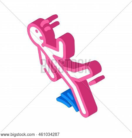 Slipped Man Fall Accident Isometric Icon Vector. Slipped Man Fall Accident Sign. Isolated Symbol Ill