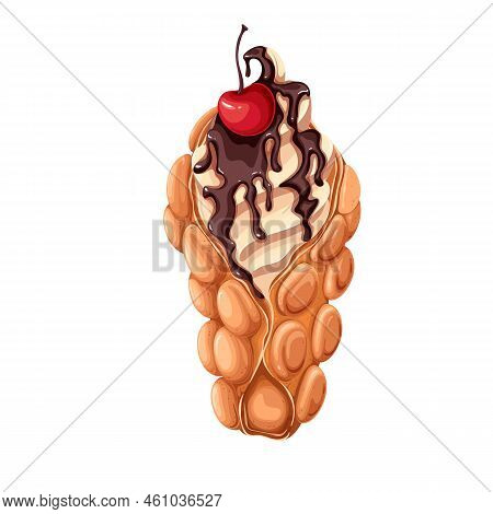 Hong Kong Bubble Waffle With Ice Cream