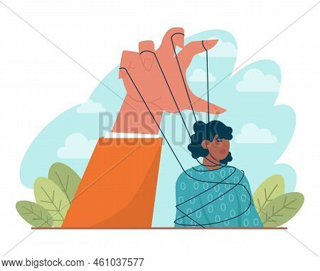 Manipulation And Control Over People Concept. Puppet Masters Hands I
