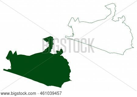 Copala Municipality (free And Sovereign State Of Guerrero, Mexico, United Mexican States) Map Vector