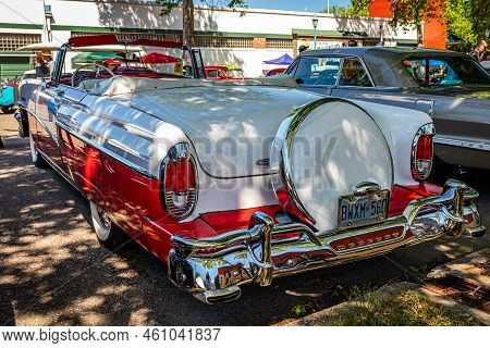 Falcon Heights, Mn - June 17, 2022: High Perspective Rear Corner View Of A 1956 Mercury Montclair Co