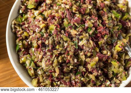 Homemade Mixed Olive Tapenade Appetizer
