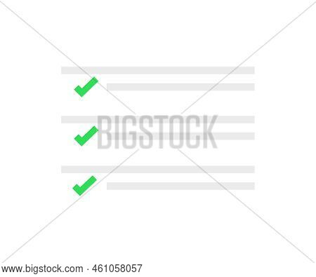 Check List, Checklist Form Logo Design. Checkboxes Ui Design For Survey Or Questionary Exam, Test Do